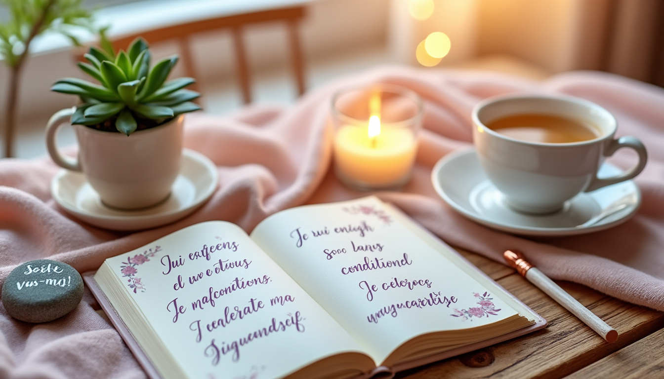 découvrez des affirmations puissantes et des invites de journal inspirantes pour nourrir l'amour de soi. apprenez à vous accepter et à célébrer votre unicité grâce à des exercices pratiques qui boostent votre confiance et votre bien-être.