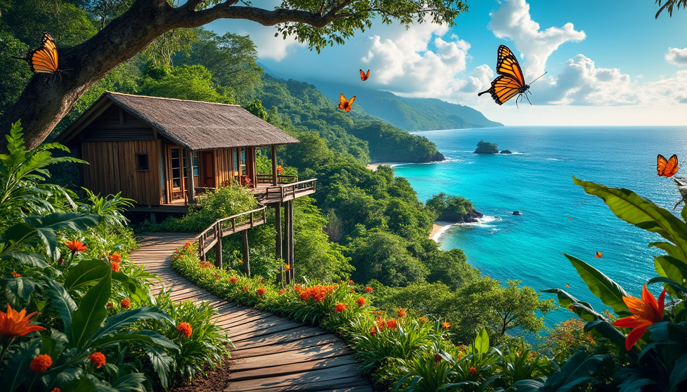 découvrez un éco-lodging unique au costa rica, idéalement situé au cœur de la jungle luxuriante et offrant une vue imprenable sur la mer des caraïbes. évadez-vous dans un environnement harmonieux où nature et confort se rencontrent pour une expérience inoubliable.