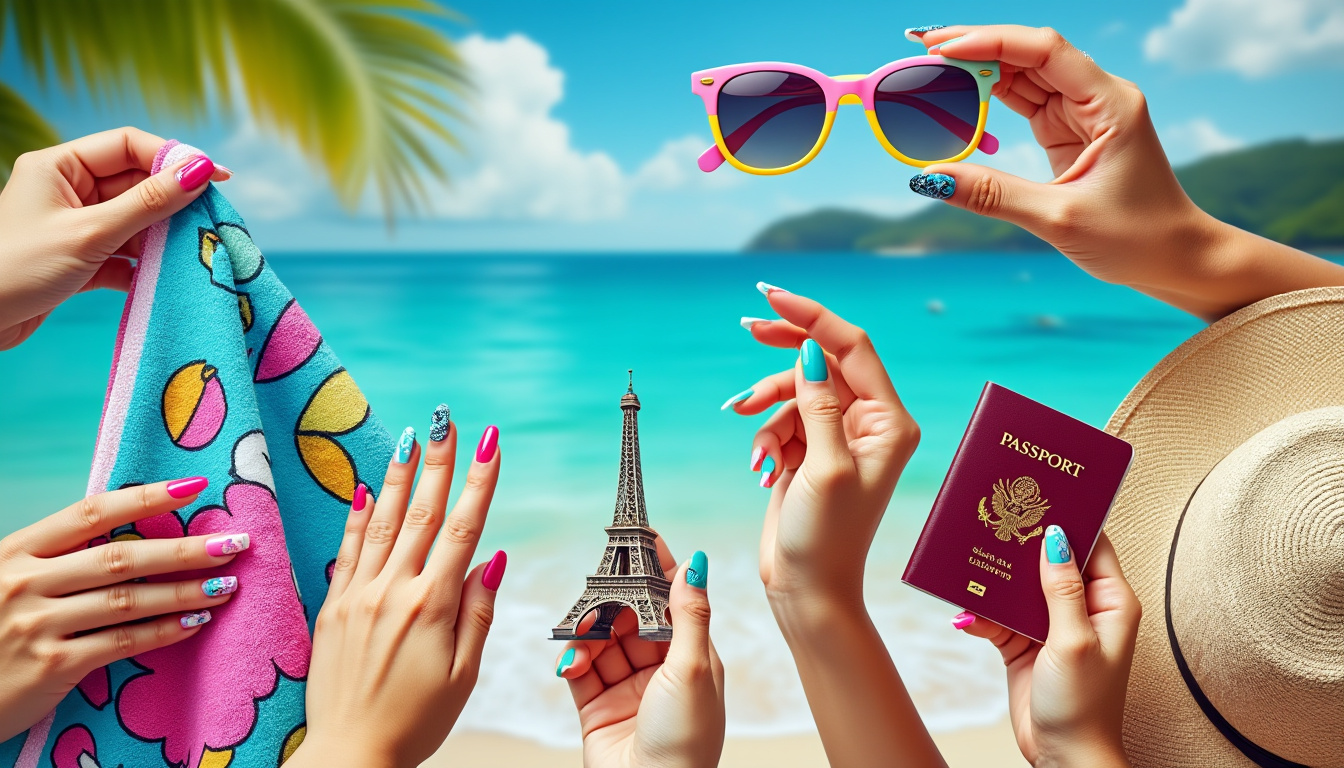 découvrez 45 idées de manucures inspirantes pour vos prochaines vacances. que vous soyez en bord de mer ou en escapade citadine, préparez vos valises avec style et mettez en valeur vos ongles grâce à nos conseils créatifs et colorés. faites le plein d'inspiration pour des vacances inoubliables!