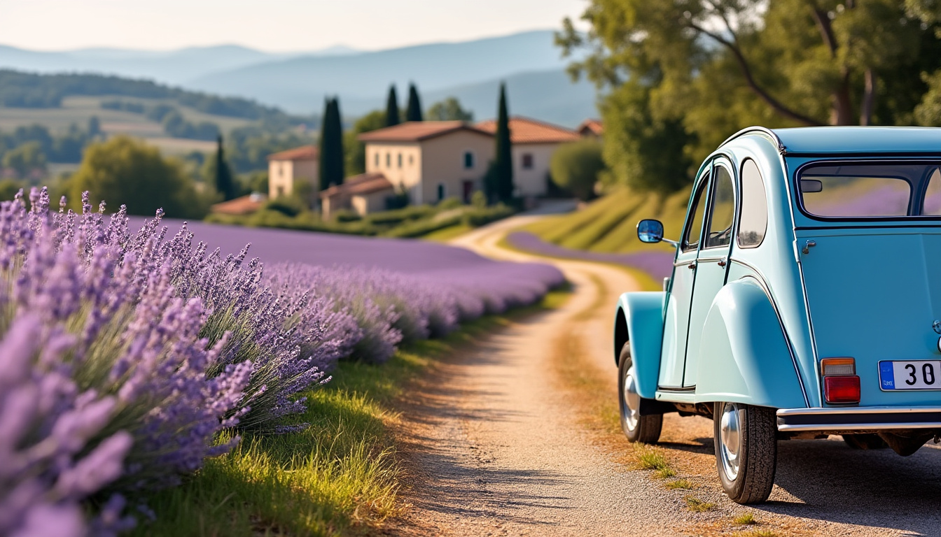 partez à l'aventure en 2cv pour un week-end inoubliable au cœur des champs de lavande en provence. découvrez des paysages enchanteurs, savourez des spécialités locales et plongez dans l'authenticité de cette région ensoleillée. un voyage sensoriel à ne pas manquer !