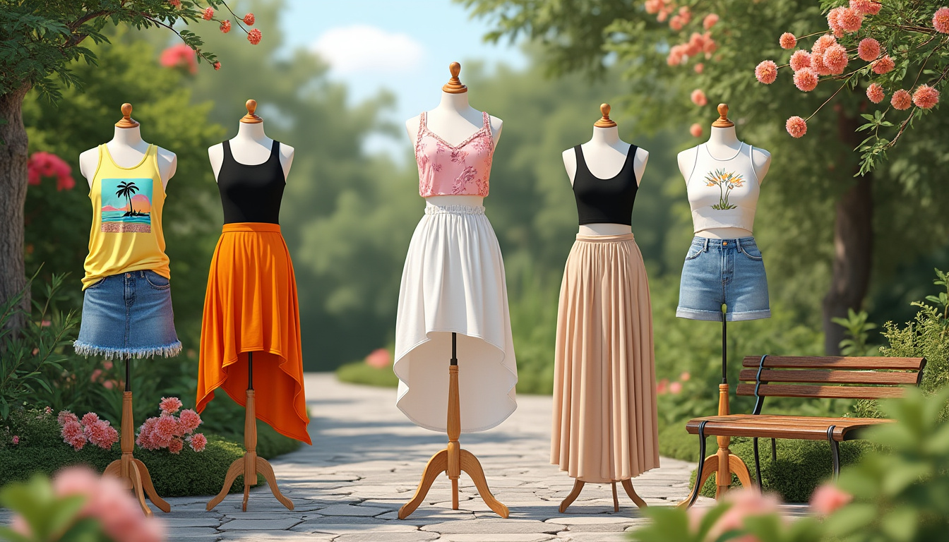 découvrez ma sélection d'été incontournable avec 15 modèles de débardeurs et jupes à ajouter à votre collection 2025. des styles variés pour un look frais et tendance, parfaits pour profiter des journées ensoleillées.