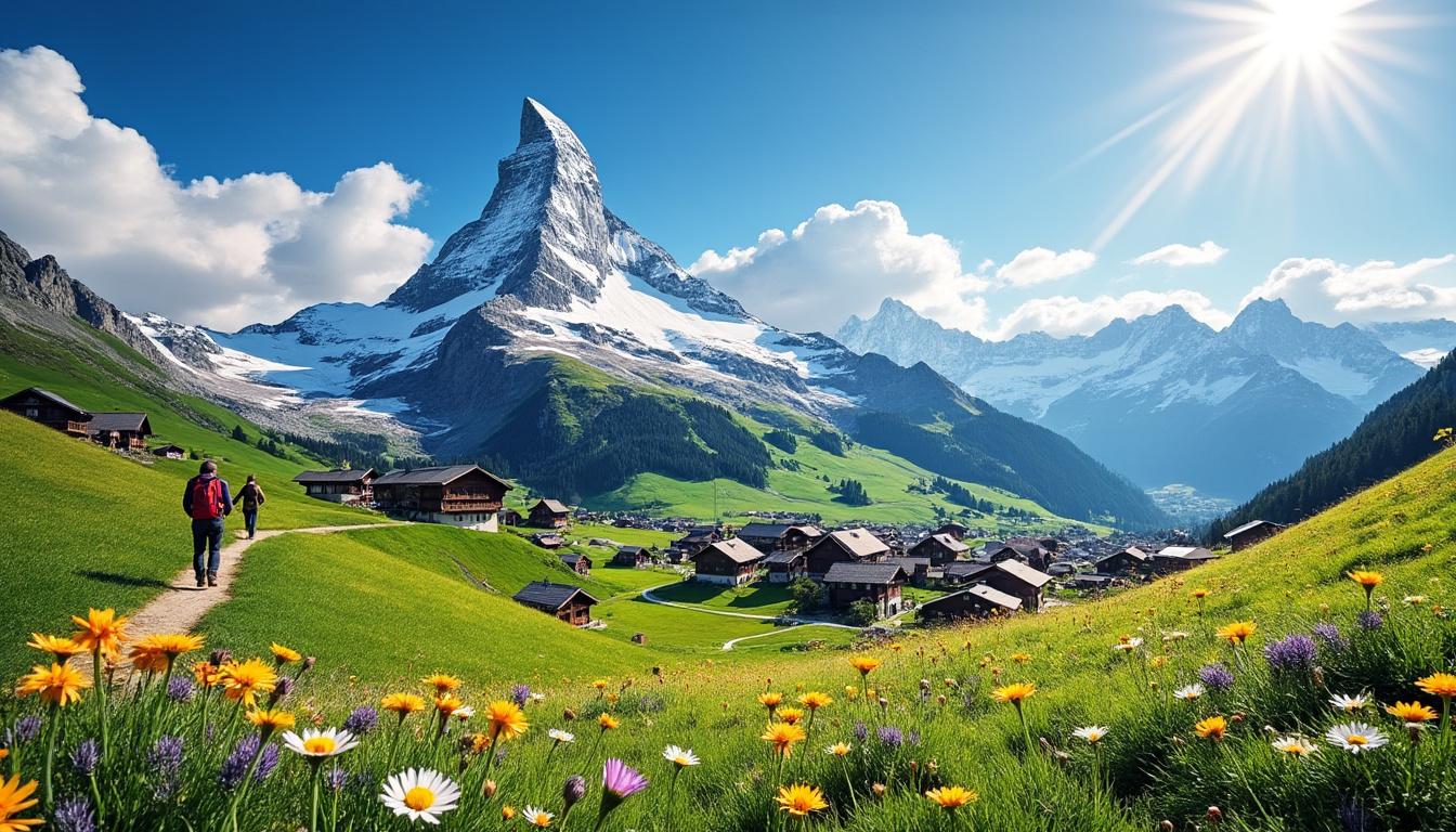 découvrez zermatt, un joyau alpin en suisse, où se dresse l'une des montagnes les plus majestueuses au monde. explorez des paysages à couper le souffle, des sentiers de randonnée pittoresques et l'emblématique cervin, tout en profitant de la richesse culturelle et des traditions suisses. une aventure inoubliable vous attend en plein cœur des alpes !