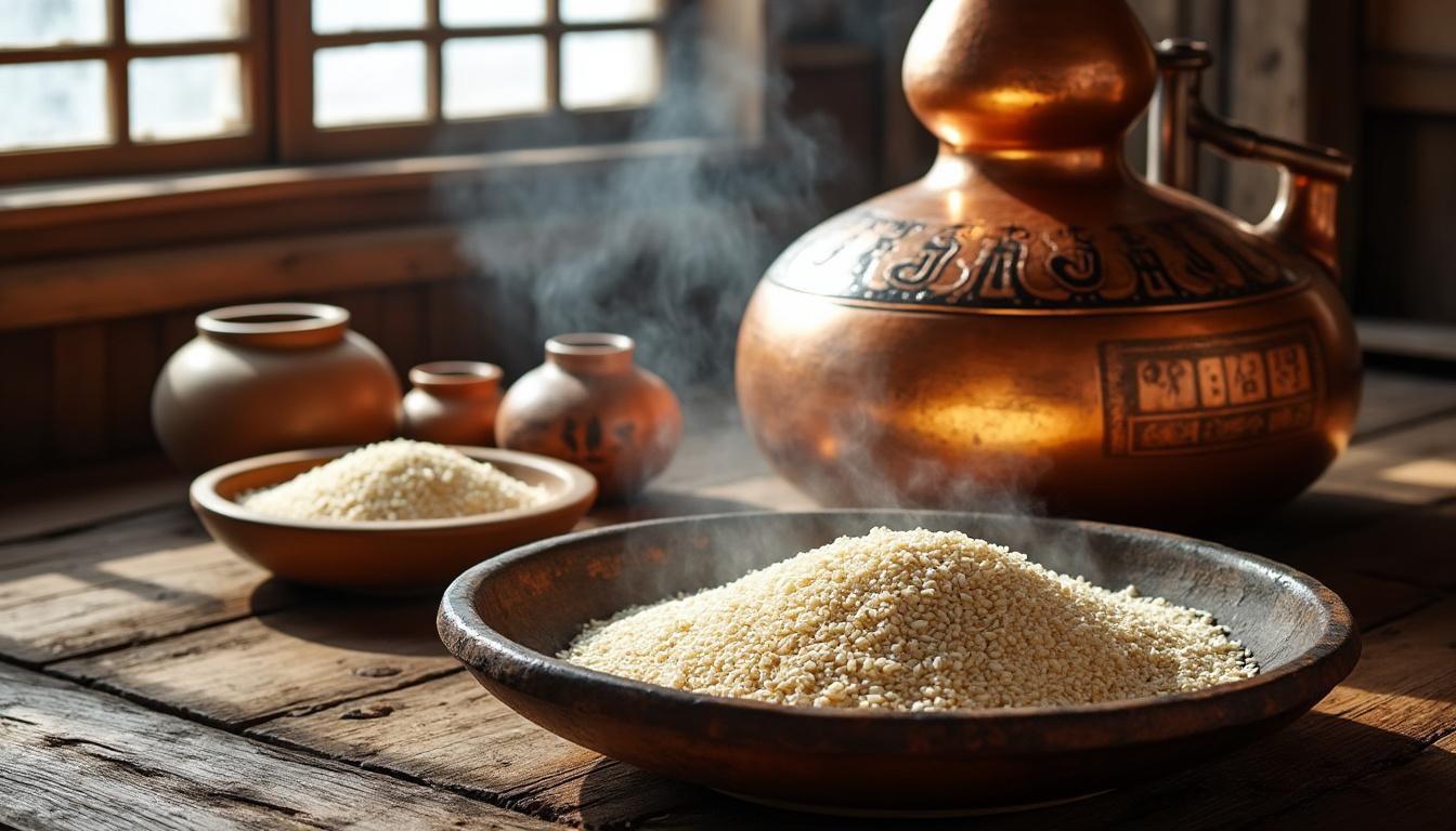 découvrez le processus artisanal de fabrication du soju, spiritueux traditionnel coréen, et apprenez comment ses ingrédients uniques lui confèrent son goût distinct.