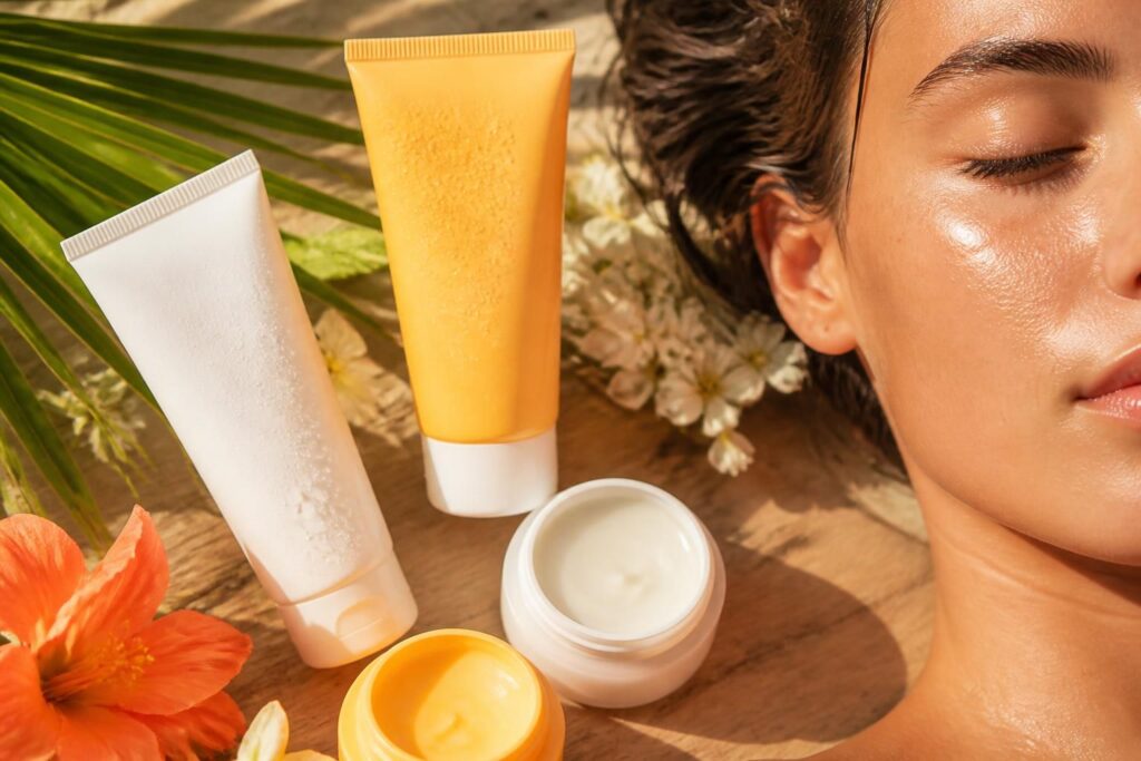 découvrez nos conseils et textures de crème solaire idéales pour les peaux grasses afin de profiter de l'été sans brillance ni inconfort.