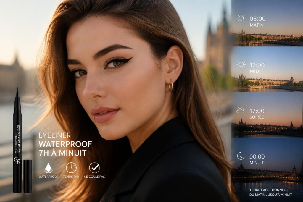 découvrez le meilleur eyeliner waterproof qui assure une tenue parfaite de 7h du matin à minuit, pour un regard intense et sans retouche toute la journée.